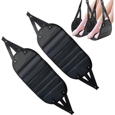 Hamac de Jambes pour Voyage en Avion Sangle de Repos Portable - Sangle Réglable Allongée pour Trajets Aériens - Confort des Pieds en Voyage, Bureau, Voiture, Vol Long-Courrier, et Trajets (1/5)