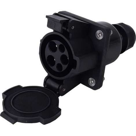 Compatible avec les prises de charge femelles, 16 A, 32 A, 40 A, 60 A, 250 V CA, SAE J1772. Chargeur pour véhicule électrique, prise d'alimentation côté véhicule. (1/5)