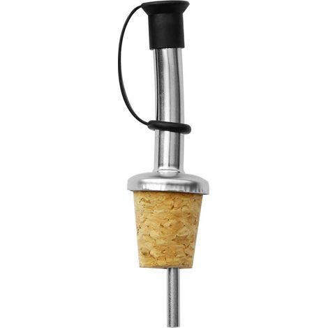 Vertedor de vino metálico con tapón