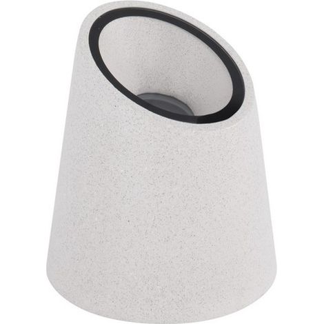 Merano Bend Borne d'extérieur en verre grès blanc LED GU10 1x7W IP65