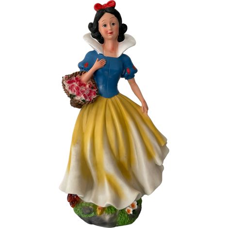 Nano da Giardino in poliresina Altezza 44 cm Statuetta Gnomo per esterno BIANCANEVE Biancaneve