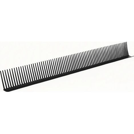 Peigne avant-toit anti oiseaux, noir mat RAL 9005