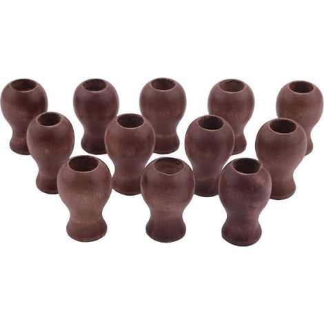 Lot de 12 boutons de cordon en bois pour stores vénitiens, petits pendentifs à tirer pour stores ou rideaux. (1/5)