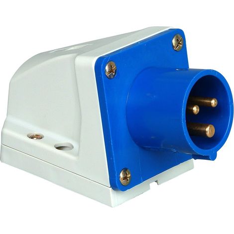 1 Prise Murale Pour Caravane 3 Broches 16 A 230 V Bleu Installation Facile