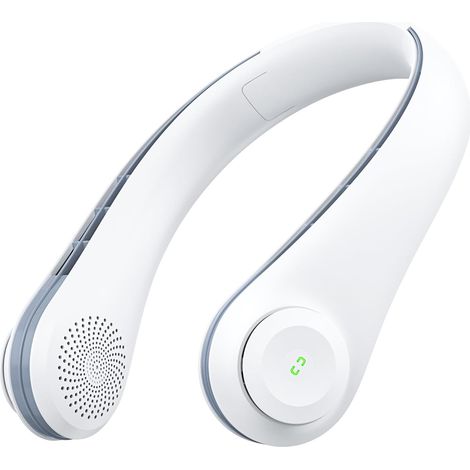 Ventilateur de cou portable et silencieux, 3600 mAh, rechargeable par USB, réglable, 3 vitesses de ventilation. (1/5)