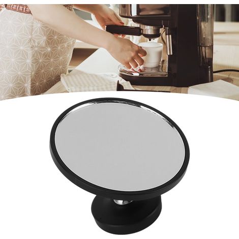 Miroir Magnétique pour Machine à Café avec Base Rotative 360° et Doubles Joints à Bille en Aluminium pour Observation de la Débit Noir - 6.5 x 6.5cm (1/5)