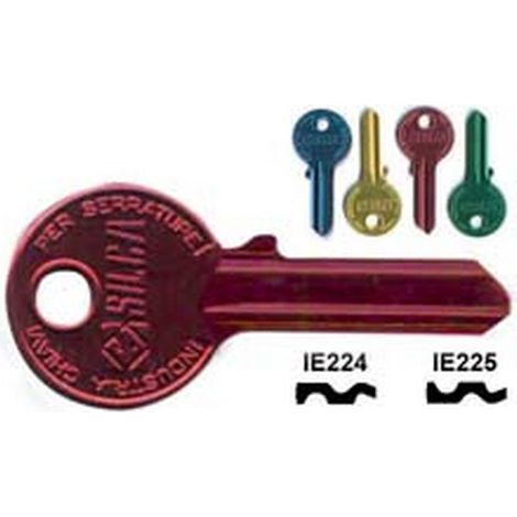 10PZ CHIAVI PER CILINDRI ISEO 4 SPINE GRANDI - IE225U SX ultralite verdi