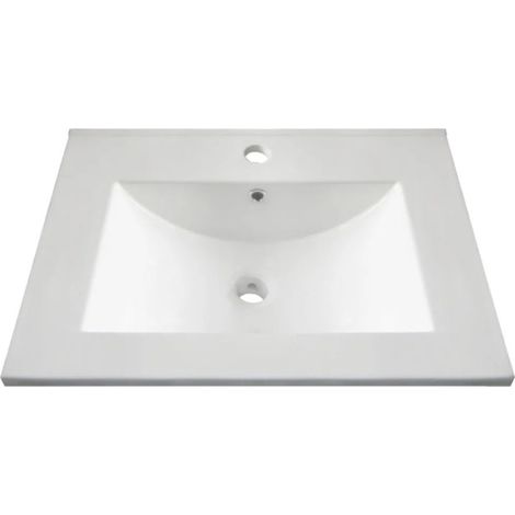 Plan Vasque Céramique 80cm ALTERNA Primeo Kit Blanc - 4507198
