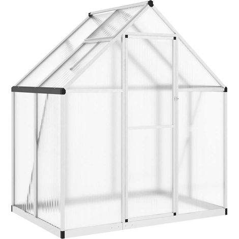 Serra tenda riparo piante fiori ortaggi con telaio di base argento 169 x 114 x 195 cm alluminio argento 020044515