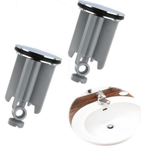 Bouchon de Lavabo Universel 40 mm, Bonde de Vidange Réglable pour Évier de Salle de Bain, Cuisine, Bidet - Hauteur Ajustable, Étanche, Facile à Installer, 2 Pièce-DOU