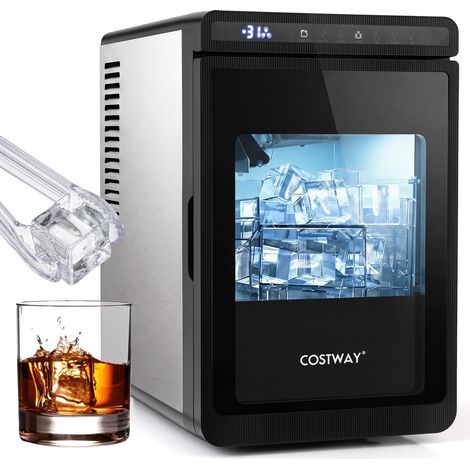 COSTWAY Macchina Ghiaccio Casa, 12 kg/24 H Ice Maker Silenzioso (1/5)