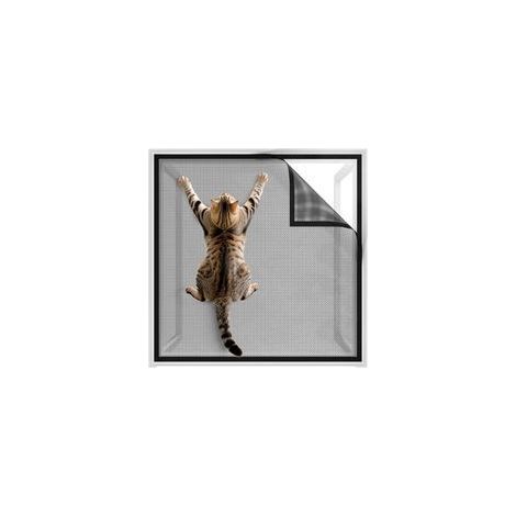 Moustiquaire Fenêtre Chat pour Protection Fenetre Chat sans Percer, 120 x 150cm Moustiquaire Chat Solide et Recoupable pour Fenêtre Anti Moustique Anti Insecte Protege Chats (1/5)