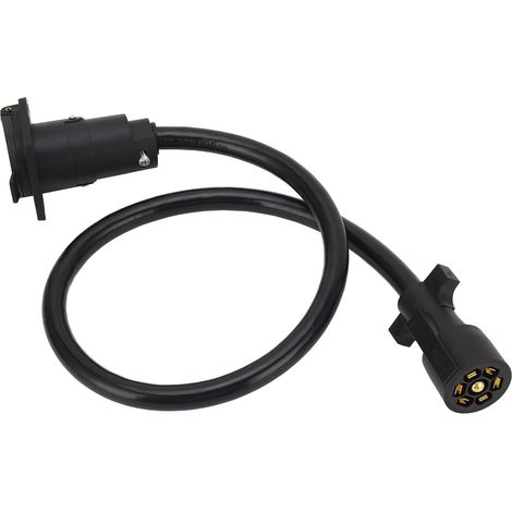 Câble d'extension pour remorque 7 broches 3 pieds, connecteur mâle double broche pour véhicule récréatif (1/5)