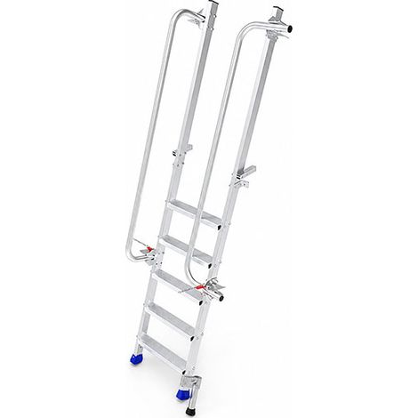 Echelle camion 5 marches - Hauteur d'accès de 1.40m - 2 rampes - MAC140/PR (1/5)