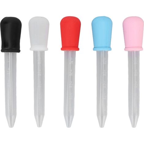 5PCS Embout de pipette, gradué, en plastique ABS, transparent, pour laboratoire et bricolage