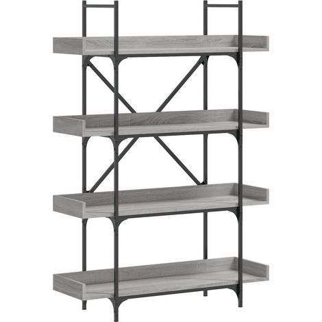 Maison Exclusive - Librería de 4 estantes madera gris Sonoma 100x