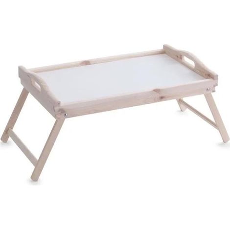 Zeller Bandeja de Desayuno Beige en Madera de Pino