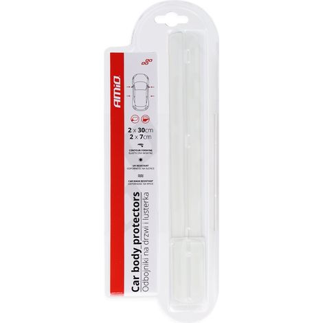 Paraurti per specchietti e portiere trasparenti 2x30cm + 2x7cm amio-02502 (1/3)