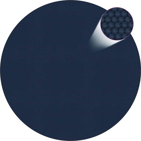 vidaXL Floating PE Solar Pool Film 417 cm Black and Blue