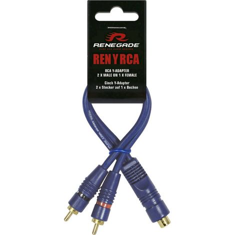 Renegade RENYRCA Cavo RCA a Y 25.00 cm [2x Spina RCA - 1x Presa RCA]