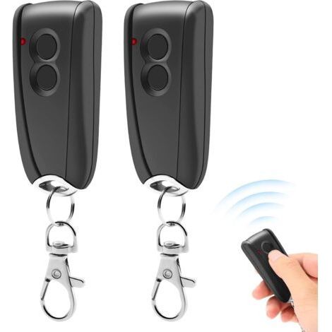 Lot de 2 Télécommande pour Hörmann, Télécommande Pour Portail pour EcoStar RSC2-433, RSE2-433, RSZ1-433 2 canaux, émetteur manuel pour Hormann EcoStar 500/700/800 pour Portronic D2500/D5000/S4000 (1/5)