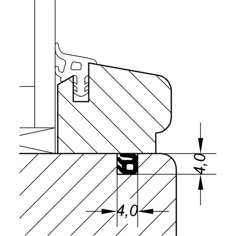 Glasleistendichtung AC 5587 D, Kunststoff braun (1/2)