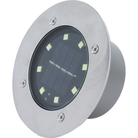 Wasserdichte weiße LED-Solar-Bodeneinbauleuchten für den Außenbereich, Einbau-Gartenbeleuchtung (1/5)