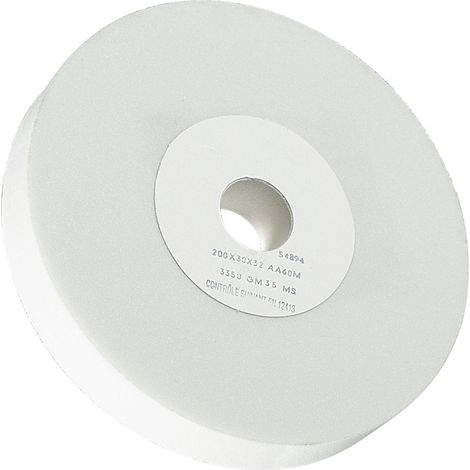 Sidamo – Meule à touret corindon blanc D.150mm – Grain AA 60 M – Pour métaux durs et trempés – Affûtage à sec de lames et ciseaux (1/3)