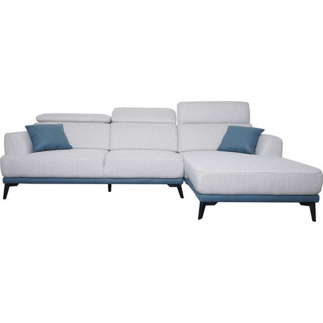 [NEUWERTIG] Sofa HHG-520, Couch Ecksofa L-Form 3-Sitzer, Liegefläche Nosagfederung Taschenfederkern verstellbar 277cm rechts, hellgrau