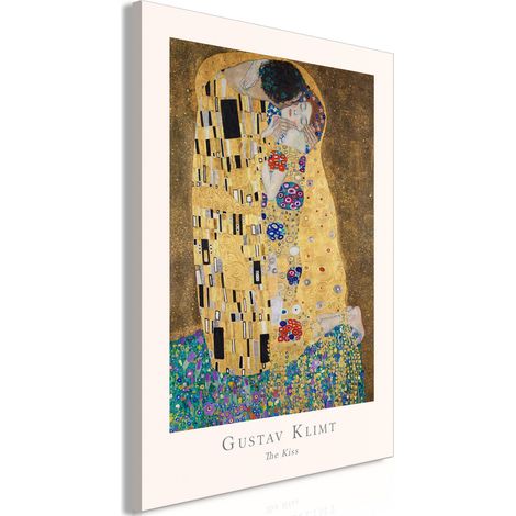 Tableau Gustav Klimt The Kiss Vertical - 60 x 90 cm (1/4)