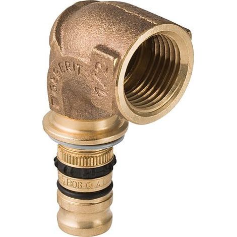 Coude 90° de transition Mepla avec filetage femelle Rg d20-Rp 3/4, contour G (1/2)