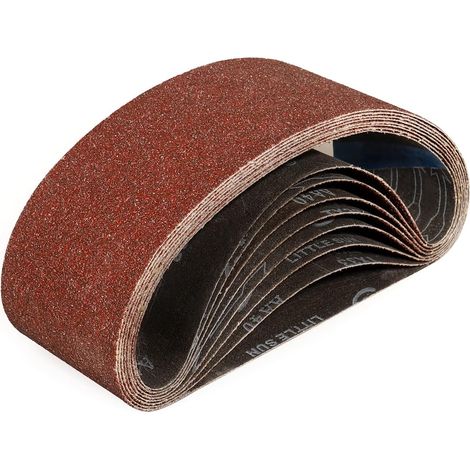 Bandes Abrasifs 100x610 mm-10 Pièces de 240 Grain Bande Ponceuse pour Ponçage et Polissage avec Ponceuse à Bande (1/5)