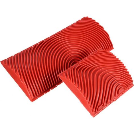 Outil de Grain de Bois en Silicone, 2 Pièces Rouleau Peinture Effet Bois Outil à Grain de Bois pour Peinture Murale Meuble Porte Cadre de Fenêtre Décoration de la Maison, Outils de Peinture Murale (1/5)