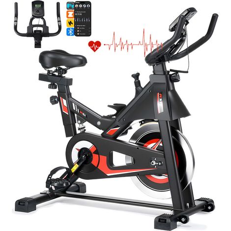 Exercise Bike 3 in 1 Indoor Cycling Bike with Adjustable Resistance LCD Monitor App Pulse Sensors 6 kg Flywheel 150 kg Capacity (1/5)