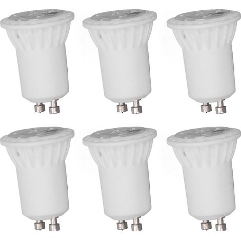 Lot de 6 ampoules LED MR11 en céramique, 4 W, 360 lm, sans UV, angle de diffusion de 120°, culot GU10, éclairage domestique, 220 V CA, lumière chaude 3000 K (1/5)