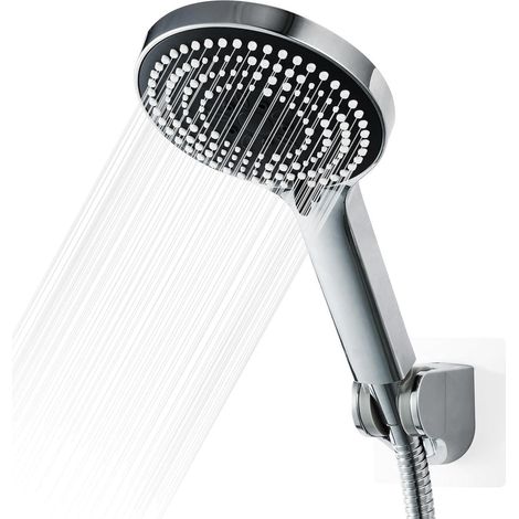 Duschkopf Duschbrause Brausekopf und Schlauch 1,6m und Halter Chrom (1/5)