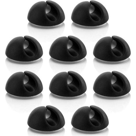 10 fascette per cavi, gestione cavi, organizzatore per cavi fino a 8 mm, nere (1/4)