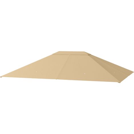 Ersatz-Pavillondach 3x4m, hochdichtes Polyester 180g/m², UV-beständig
