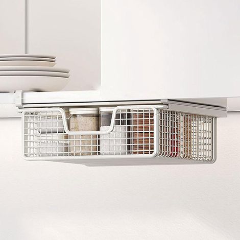 Panier de Rangement Coulissant sous Étagère,étagère Suspendue sous l'armoire,économise de l'espace Armoire à Chaussures Petite taille 343111cm (1/5)