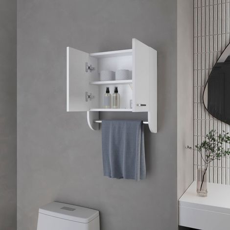 Goodyear armoire de toilette en mélamine avec porte-serviettes (1/5)