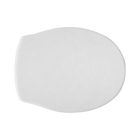 Sedile wc coprivaso per Azzurra vaso Jubilaeum 46x36 cm copriwater bianco in legno colato con cerniere regolabili (1/5)