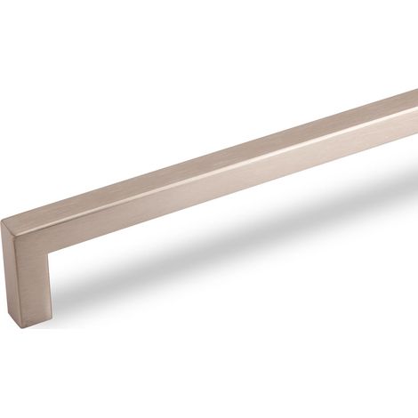 SO-TECH - Poignée de meuble E8 Gris II - Entraxe 560 mm - L570 mm - Inox brossé - Pour cuisine, salle bain, armoire, commode, tiroir