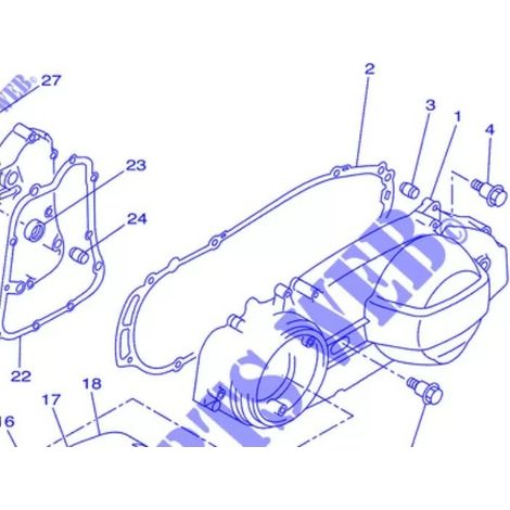 Yamaha 5SE-E5451-00 Joint couvercle de carter 1 - VerSity 300 02-05