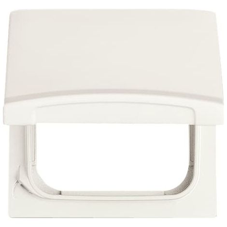 Busch-Jaeger Bague intermédiaire avec couvercle à charnière plaques centrales Busch-Duro 2000® SI et Reflex SI blanc - Allwetter 44® (IP44) (2118 GK-32), 2CKA001710A2272