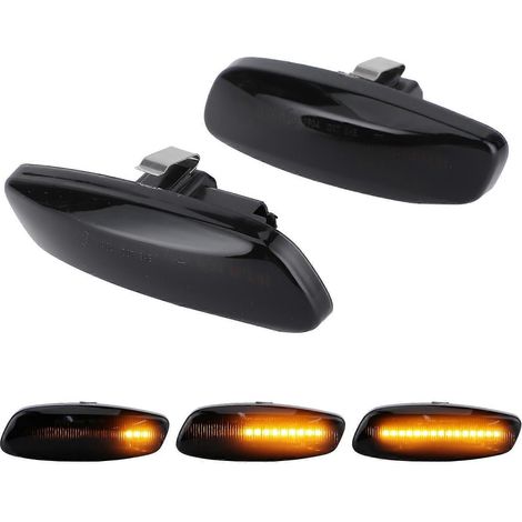 Stück LED-Seitenmarkierungsleuchten mit Blinkern für Peugeot 207, 308, 408, 3008 und 5008 (getönt)
