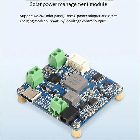 Module de gestion de l'alimentation + 3 batteries + boîtier MPPT compatible avec les panneaux solaires 6V-24V (1/5)