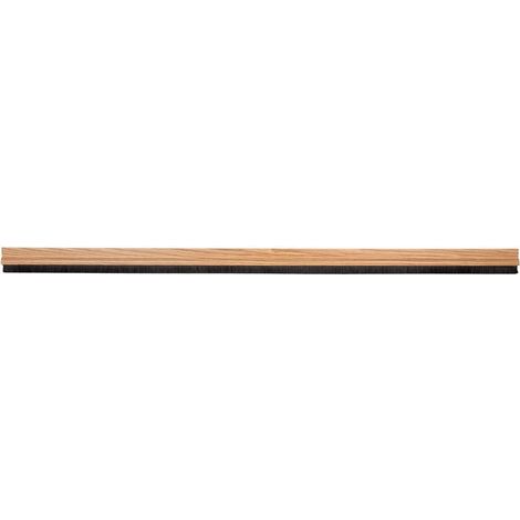 COFAN burlete roble adhesivo de aluminio con cepillo 92 cm , El burlete adhesivo con cepillo sella la parte inferior de puertas de madera, aluminio o PVC, evitando la entrada de ai (1/5)