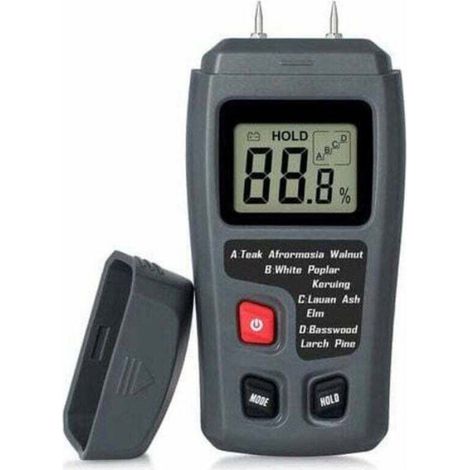 Testeur D'Humidité Bois - Écran LCD Portable - Pour Mesure Humidité Bois Papier et Bois de Chauffage - 1 Pièce (1/4)
