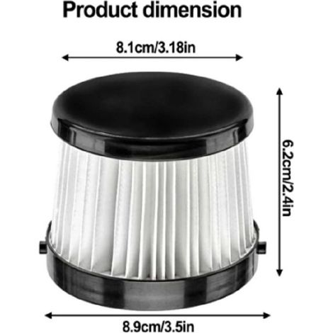 Set of 3 filters Hepa of replacement for DCV501HB 20 V DCV5011H, accessories of filter removable and washable (1/4)