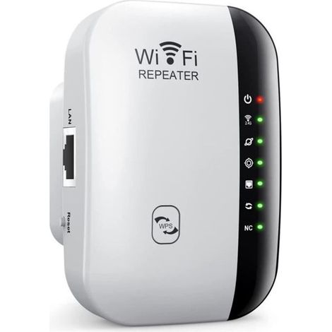 Amplificateur WiFi sans Fil Puissant – Repeteur WiFi 300Mbps, WiFi Booster, WiFi Extender Facile à Installer avec Bouton WPS[297]-Ywey (1/4)